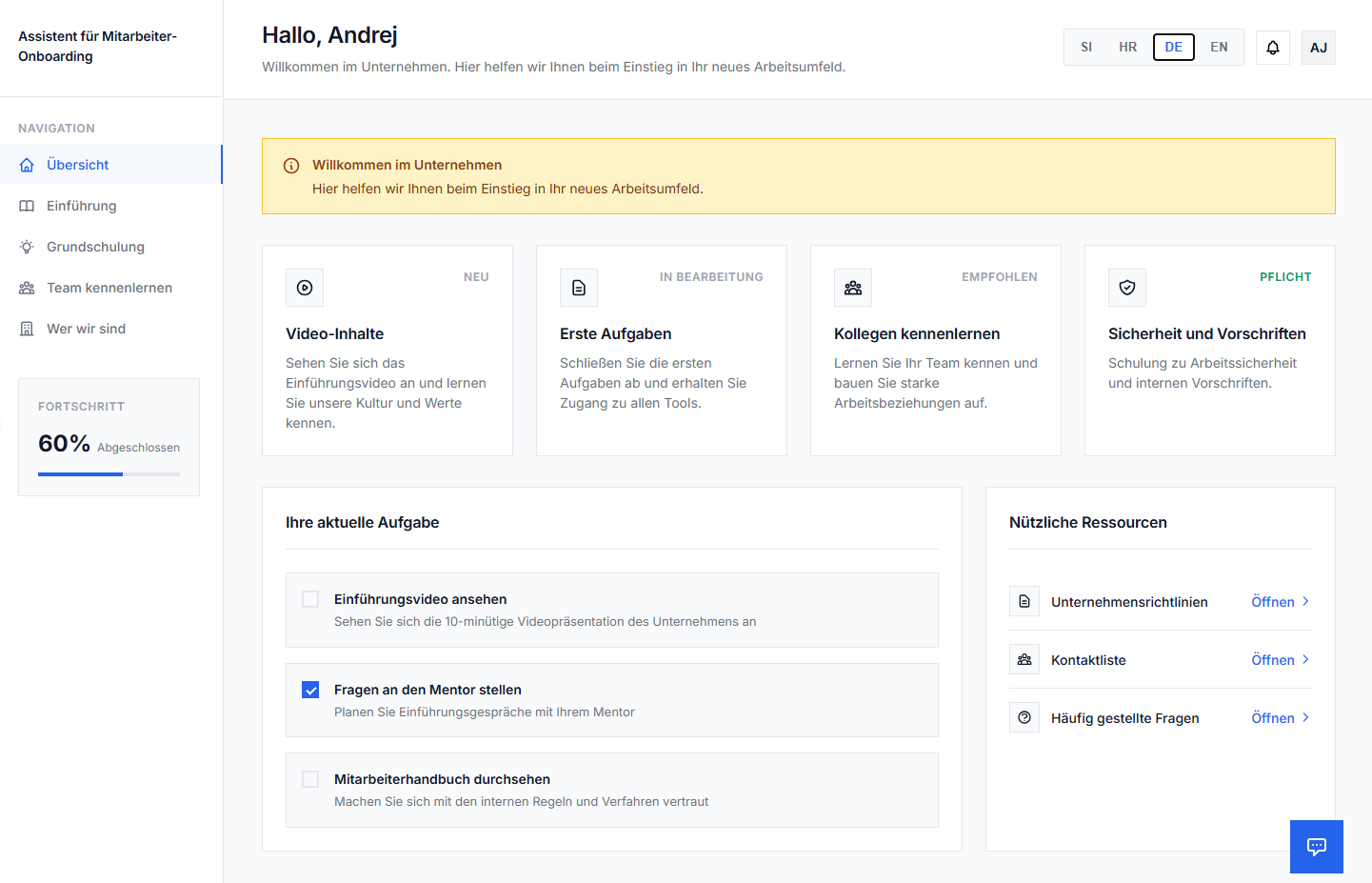 Onboarding Assistent